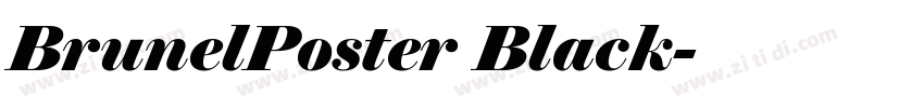 BrunelPoster Black字体转换